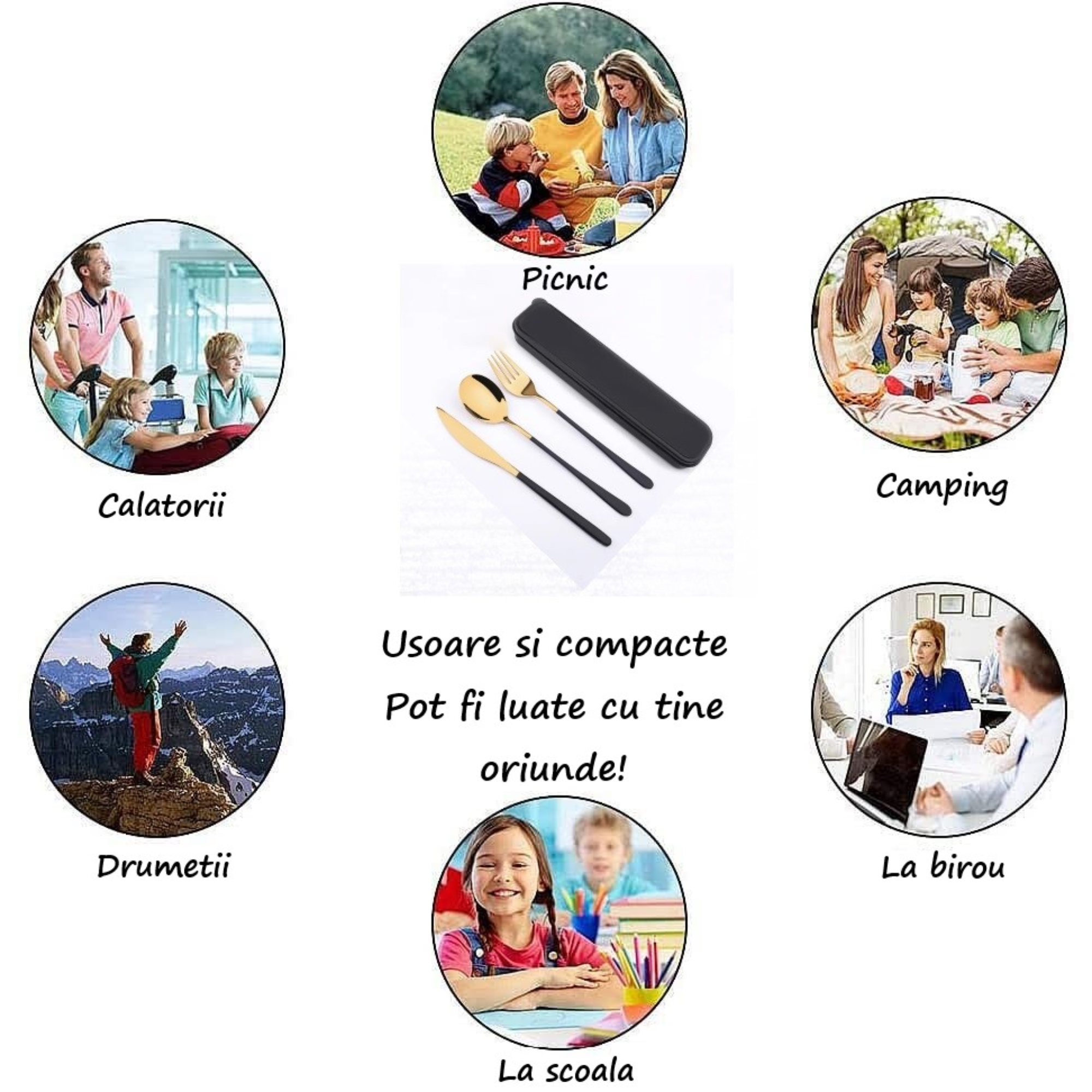 Tacamuri pentru calatorii, camping, scoala