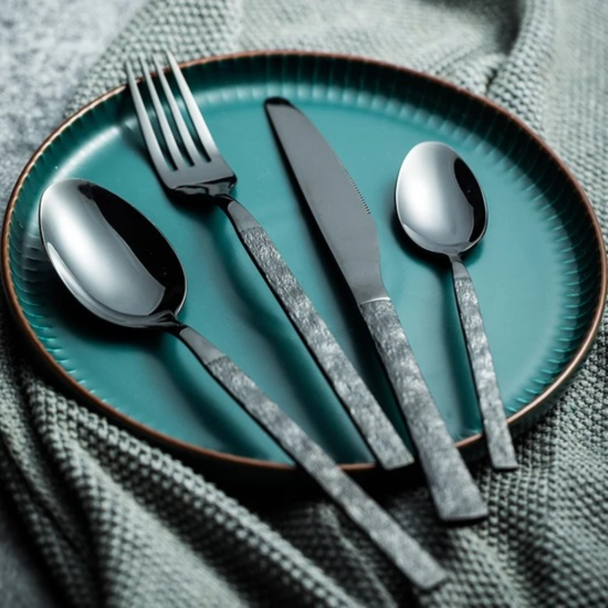 set tacamuri negre inox