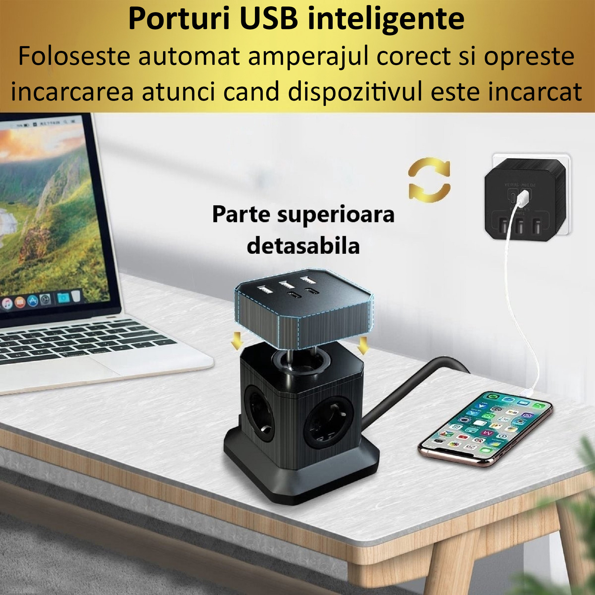 Prelungitor cu protectie la scurtcircuit, supratensiune, supraincalzire