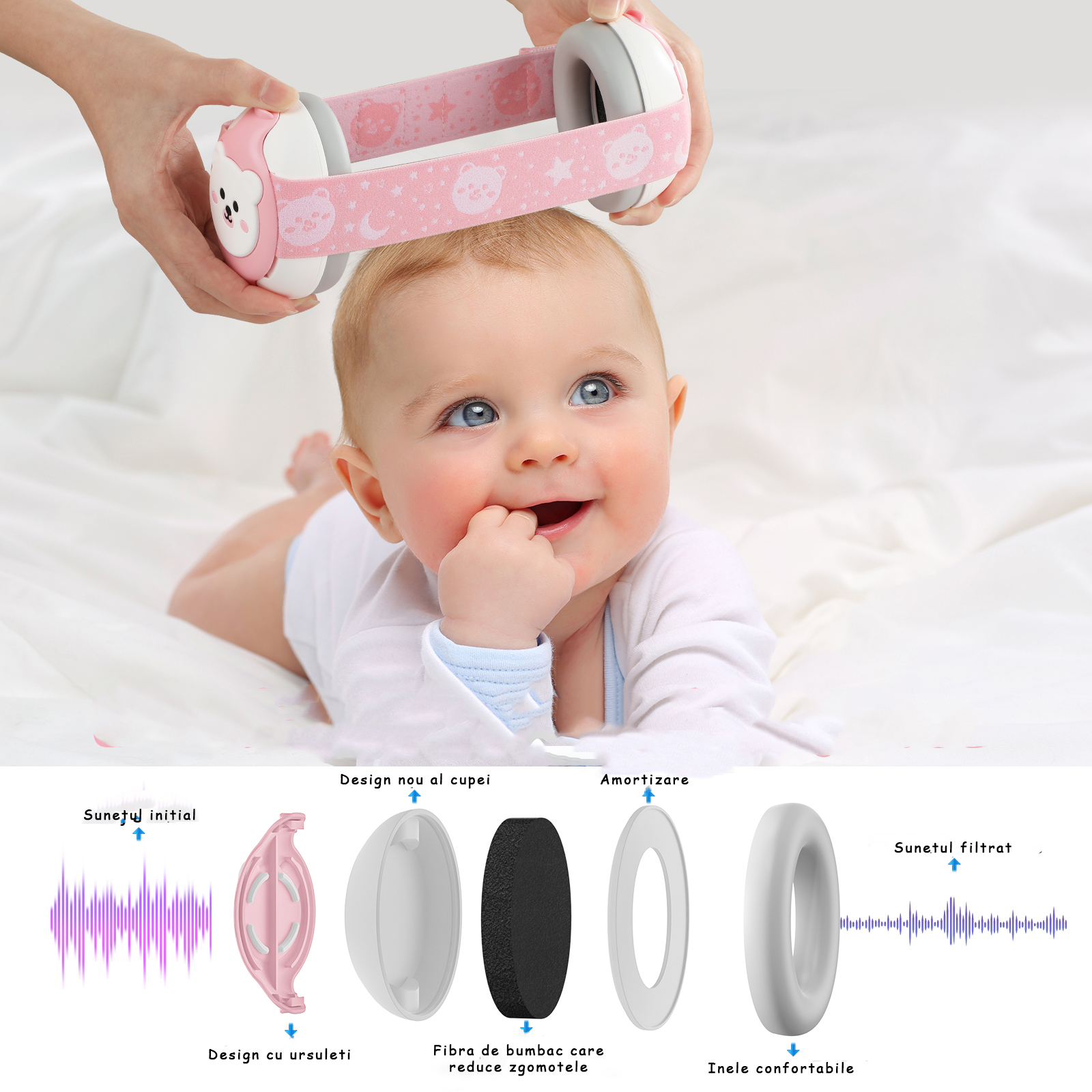 casti antifonice pentru bebelusi