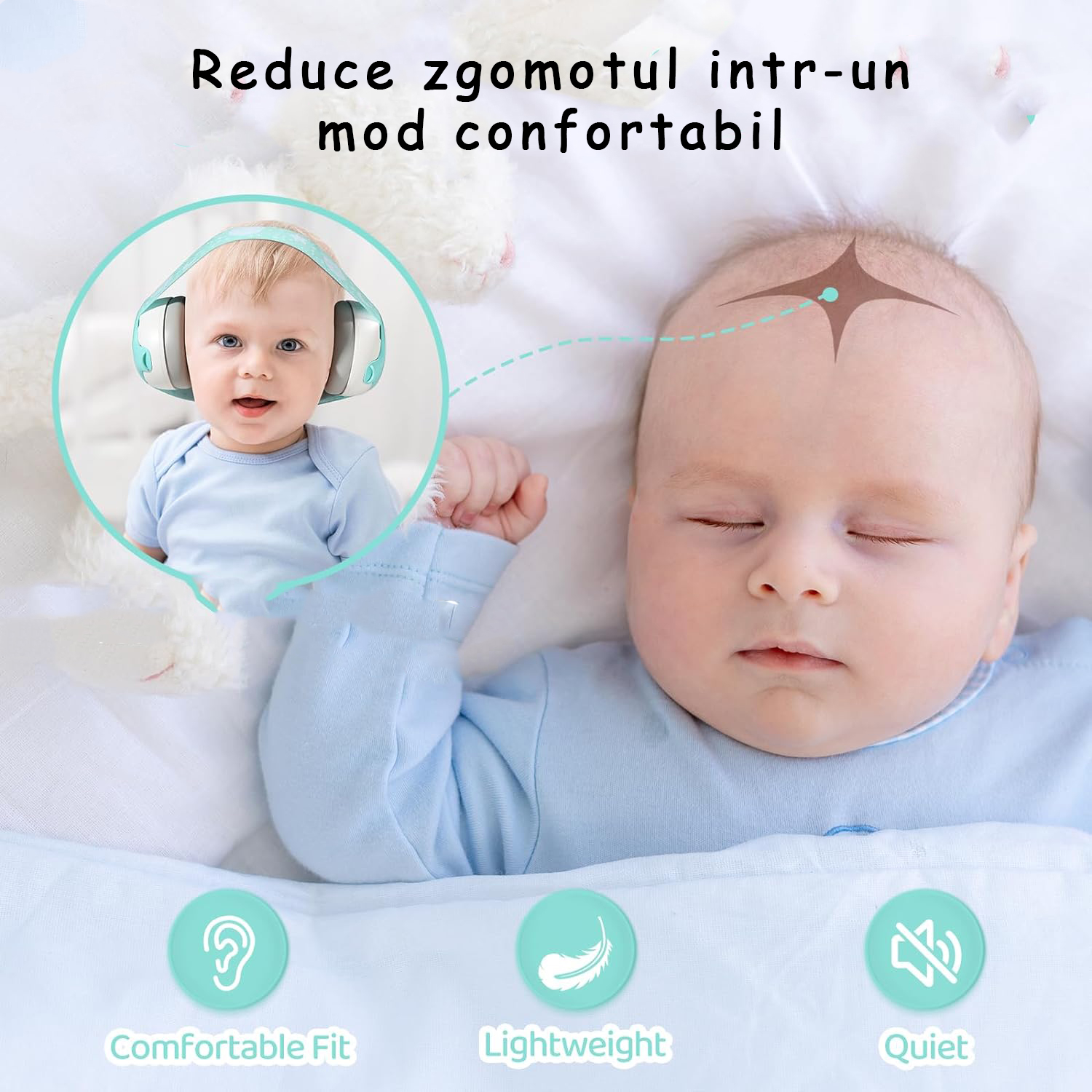 casti antifonice bebelusi